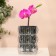 Vase for flowers "Monard" made of glass, silver 20 x 13.5 x 9.5 cm