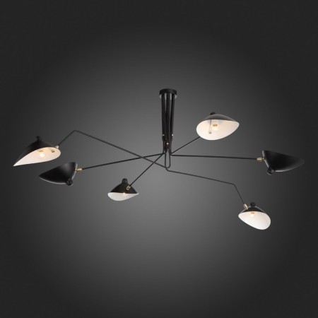 Ceiling Ceiling ST LUCE. SL305.402.06. SPRUZZO. 6x60 watts, E27, 180x180x54 cm, black color-25