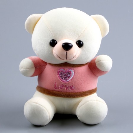 Soft toy "Trick in a T -shirt", white color