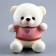 Soft toy "Trick in a T -shirt", white color