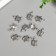 Decor for creativity Metal "Turtle" silver 1.7x1.4 cm
