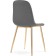 Stol on a metal frame DABL Metal/velor, gold/gray 44x53x86 cm
