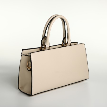 Women's bag with lightning, textura, average size, milk color-2