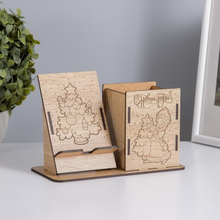 The desktop organizer "Snow Maiden" 18x12.5x9 cm (set of 8 parts)
