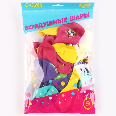 Latex balloon 12 "Goodbye, kindergarten", pastel, 25 pcs., Mix-1