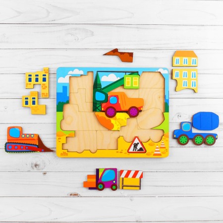 Puzzle logical "construction site" 20x25 cm-1
