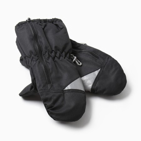 Mittens children, black color, size 11 (2-4 years)