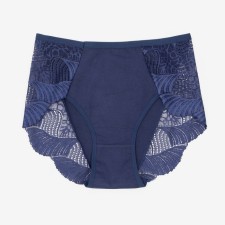 Panties female slips, dark blue color, rr 48-50