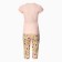 Female homemade set (T -shirt/Bridges), peach color, size 44
