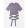 TOP for a girl with short sleeves on Generation ties, height 152 cm, purple color