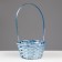 Wicker basket, bamboo, blue, 19x19x32 cm