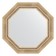 Mirror in the baguette frame, aged silver with weaving 70 mm, 53.2x53.2 cm