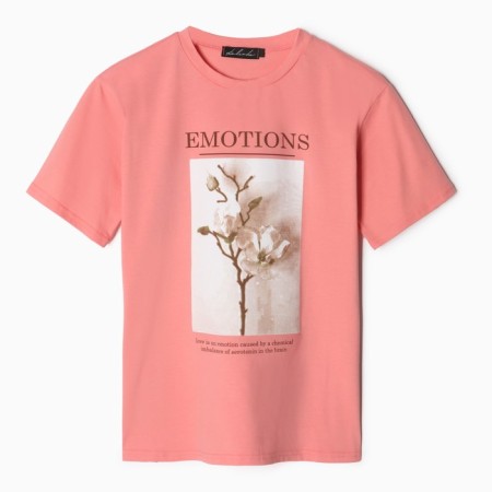 Women's T -shirt, salmon color, size 44-4