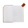 Lotted diary, 120x200 mm 128 sheets, leatherette, gray block 70 g/m2, lies, refuge with a colored button, beige