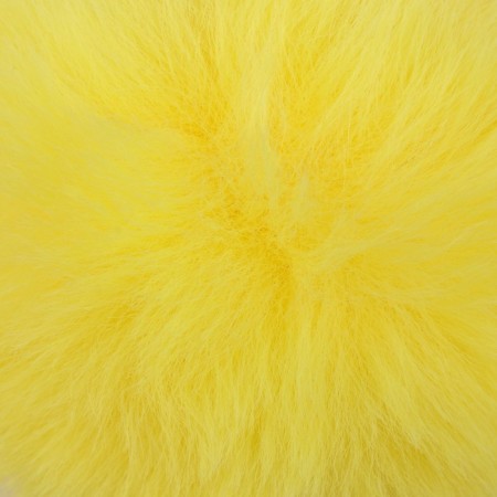 Pompon artificial fur "yellow" d = 10 cm-1