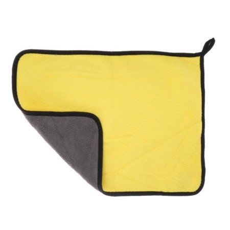 A car for washing a car, Cartage, microfiber, 400 g/m², 30 × 40 cm, yellow-gray-1