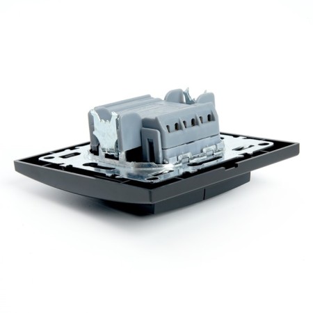 Switch (switch) electric 2-clavy, stekker series Erna, PSW10-9008-03, black 1022451-3