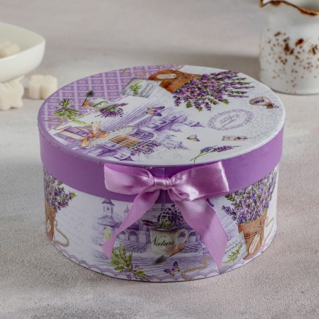 Tea couple ceramic "lavender field", 2 items: a cup 220 ml, a saucer d = 15 cm-2