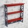 Loft shelf, three -tier, 49 × 50 × 14 cm, red