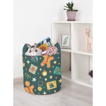 Basket for toys "Christmas mood, size 35x35 cm