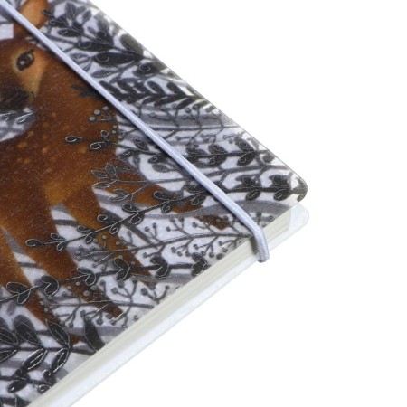 Note book A6-, 80 sheets in a cage on the crest of Cute Journal mini, plastic cover, elastic band, tinted block 80 g/m2, mix-7