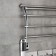 The shelf is hinged with a holder of towels, 4 double hooks, 59.5 × 26 × 14 cm, color chromium