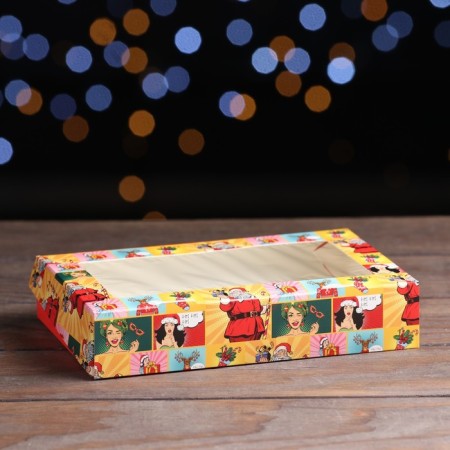 Folding box "Pop art Santa", 20 x 12 x 4 cm-1