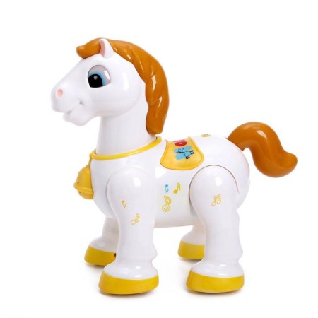 Robot horse "Smart pet" Zhory, programmable, on the control panel, interactive: sound, light, on batteries, in Russian-1