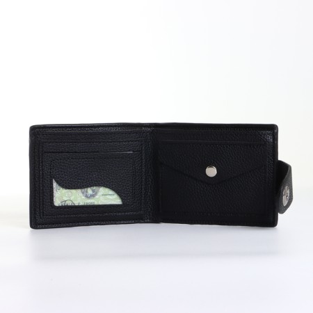 Male purse on a magnet, black color-6