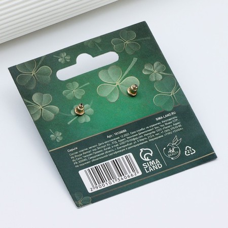 Earrings "Luck", 2.5 x 4 cm-5