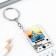 Key keychain Acrylic player "Mountains Knee", 3.5 x 10 cm
