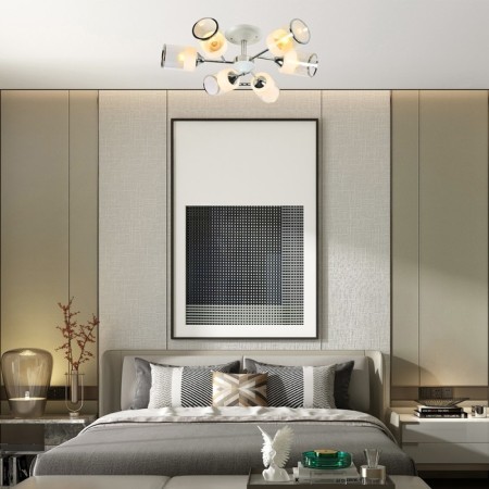 Ceiling lamp 6x60W E27, size 59.5x59.5x17 cm-4