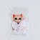 Hair bow White School "Cat" on the elastic band, 10x12 cm