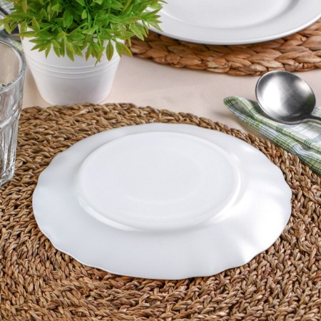 Dessert plate Louis XV, D = 19 cm, white color-2
