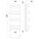 Water towel Terminus "Standard" P22, 500x1200 mm, lower connection, chrome