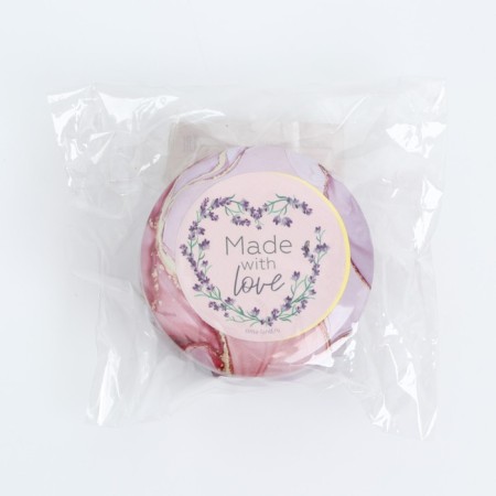 Банка для изготовления свечей с наклейкой «Mady with love», 7 х 5 см.-5