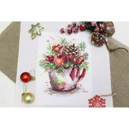 Set for embroidery "New Year's composition" 18 × 14 cm-1