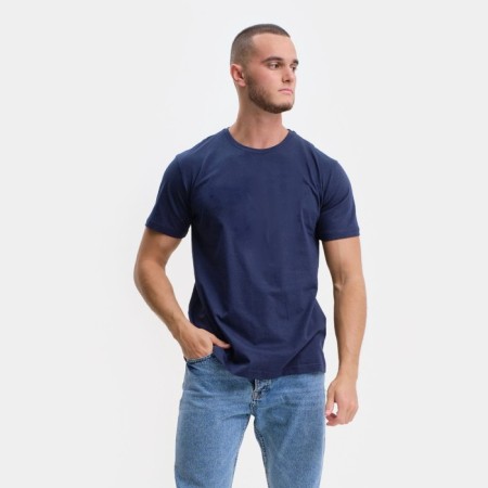 T-shirt male, dark blue color/Print mix, size 2xl