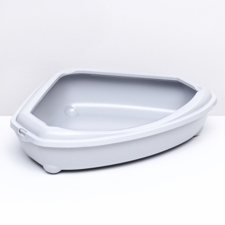 Corner toilet with a frame 55*45*13 cm, gray-1