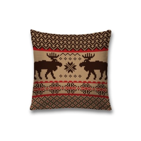 Pillowess decorative “Embroidery with deer”, on a zipper, size 45x45 cm