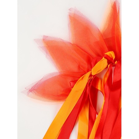 Carnival set "Clear Sun": rim, belt, ribbons, red-orange-4