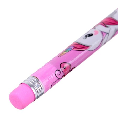 Black pencil with the eraser "Unicorn", firmness of NV-3