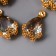 Decor for creativity plastic "drop with golden flowers" transparent crystal 2x1.2 cm