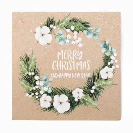 Новый год. Набор подарочный "Merry Christmas" плед и акс-10