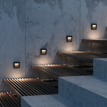 Outdoor O038-L3b, 3W, 6.5x6.8x6.2 cm, LED, 100LM, 3000K, black color, black-2