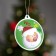 Light Suspension "Santa Claus" 7.5 cm, batteries LR44x3, glow of multi