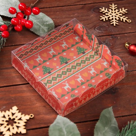 Scandinavia cookie box, 12 x 12 x 3 cm