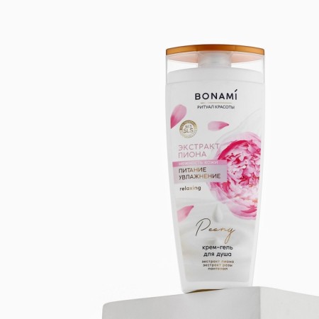 Shower gel, moisturizing and nutrition, 250 ml, peony and rose aroma, bonami-5