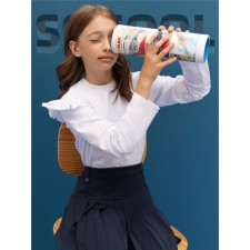 Лонгслив детский Amarobaby Ruffle, рост 134 см, цвет белый