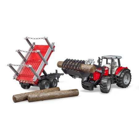 Massey Ferguson tractor, with a manipulator and trailer-4